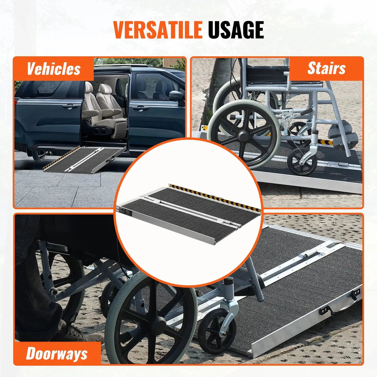 Portable Wheelchair Ramp - Non-Slip Design