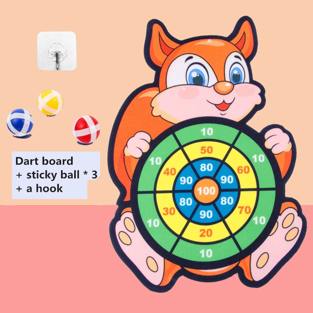 Cartoon Animal Dart Board for Kids - Montessori Sticky Ball Game rabbit