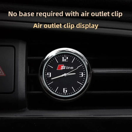 1Pc Car Mini Clock Quartz Night For Audi Sline - Night Light