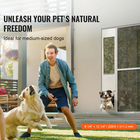 SucceBuy Dog Door Sliding Glass Door &ndash; Adjustable Height