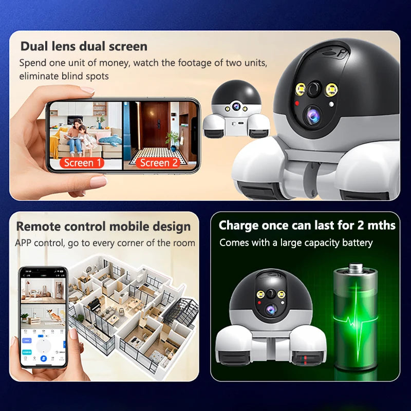 1080P HD WIFI Robot Camera Dual Lens PTZ &ndash; Auto Tracking
