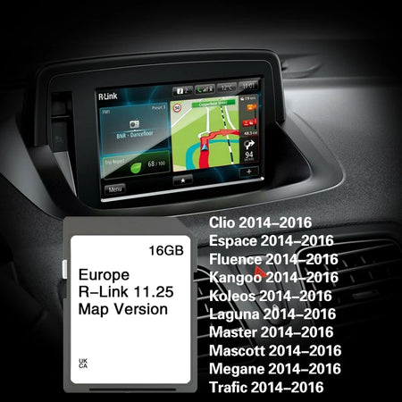 Renault Carminat R-Link 11.25 SD 16GB - 2024 Europe Maps CHINA / for R-Link 11.25