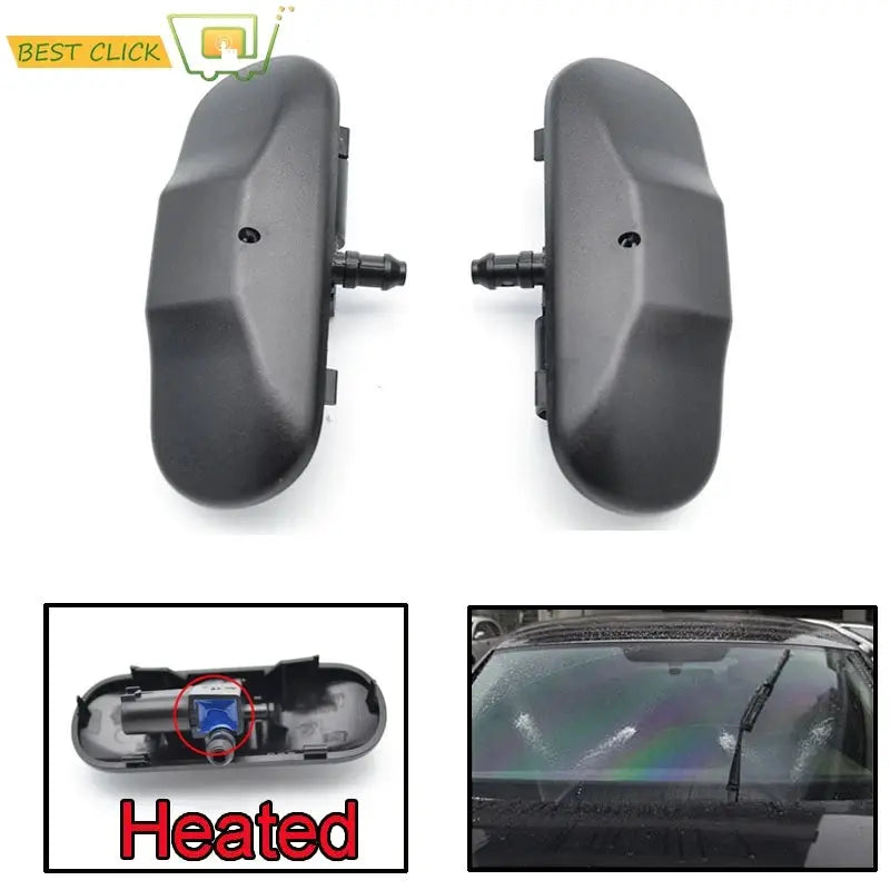 Misima Pair Front Windshield Washer Nozzles Jet Heated Set For VW Tiguan Amarok Scirocco Passat B6 EOS Touran Sharan Caddy Jetta by InterCyprus Trading Ltd