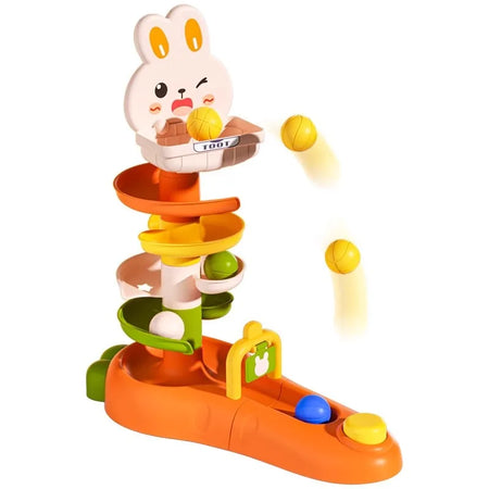 Montessori Toddler Stacking Tower &amp; Slide Ball Drop Educational Toy for Ages 1-3