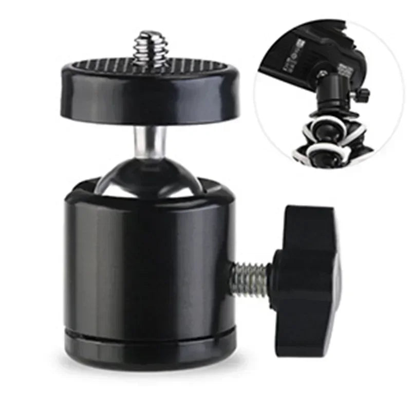 360&deg; Swivel Tripod Ball Head for DSLR &amp; Action Cameras