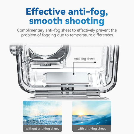 TELESIN 45M Waterproof Case for DJI OSMO Action 3/4/5 Pro - Underwater Camera Housing