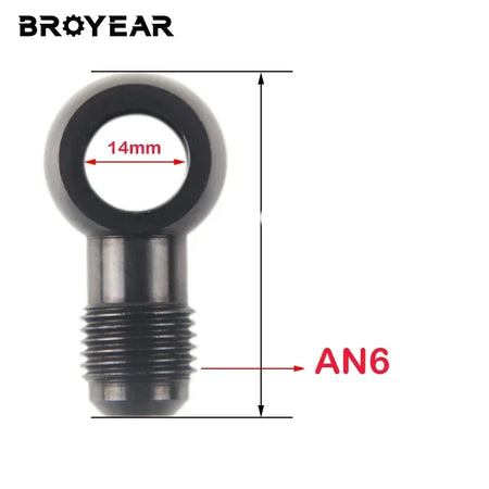 Aluminum Brake Banjo Fitting With AN3 AN4 AN6 AN8 AN10 Adapter Bolt by InterCyprus Trading Ltd