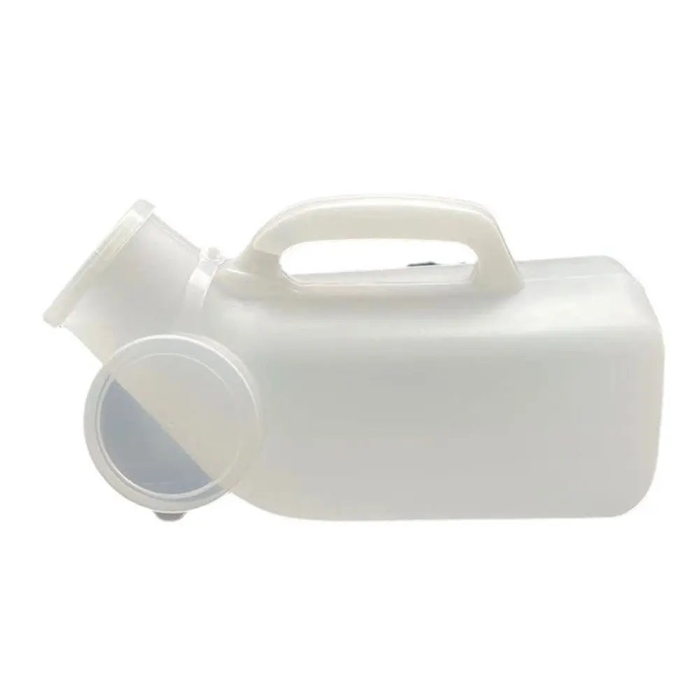 1200ml Portable Urinal - Spill Proof Bottle With Lid White