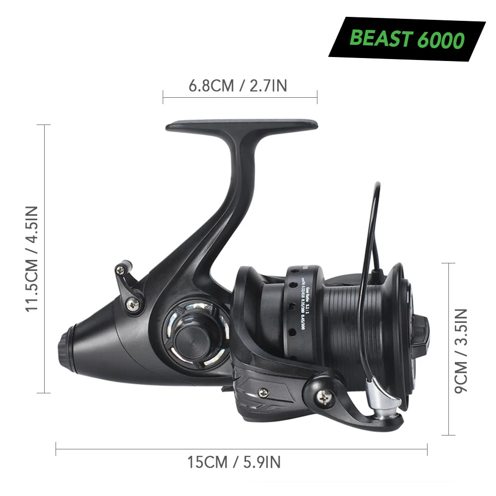12+1 BB Spinning Reel &ndash; Front Rear Double Drag Saltwater