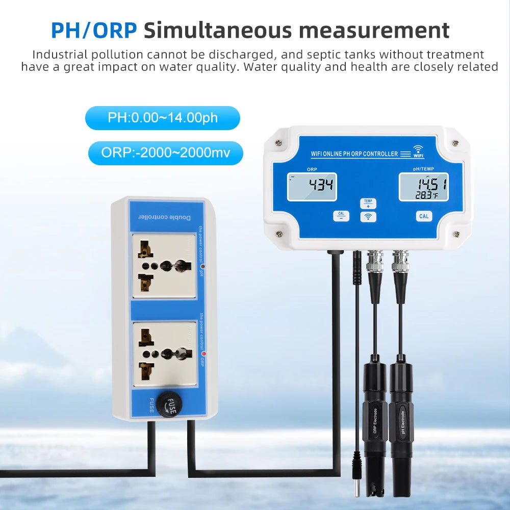 3 In1 WiFi PH ORP Temp Meter Water Tester - App Control