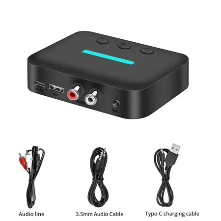 Bluetooth 6.0 Audio Receiver 3.5mm AUX RCA Wireless Audio Adapter Support U-Disk Playback For PC/TV/Car Kit/ Speaker Amplifier by InterCyprus Trading Ltd