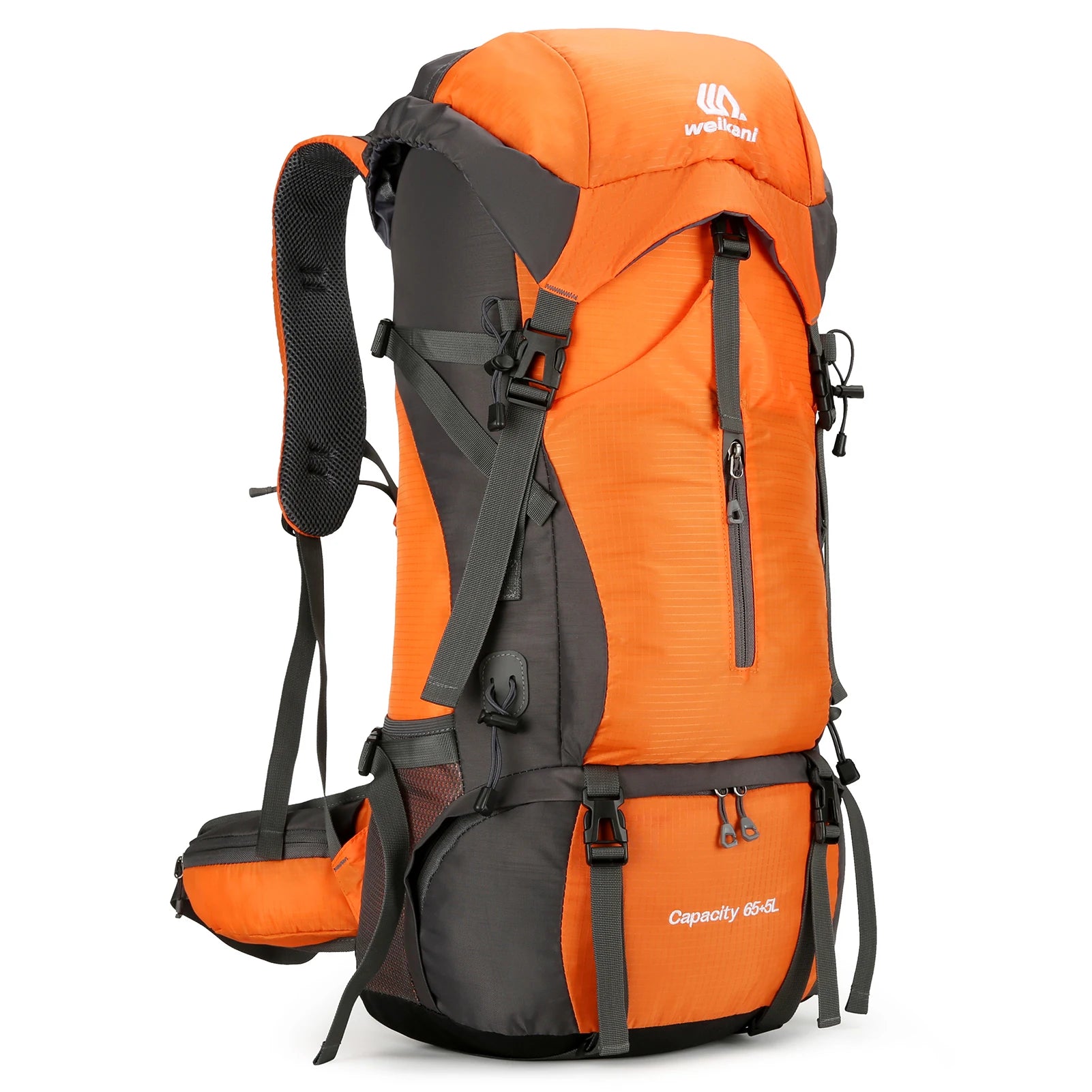 70L Mountaineering Bag &ndash; Waterproof With Pockets System Orange