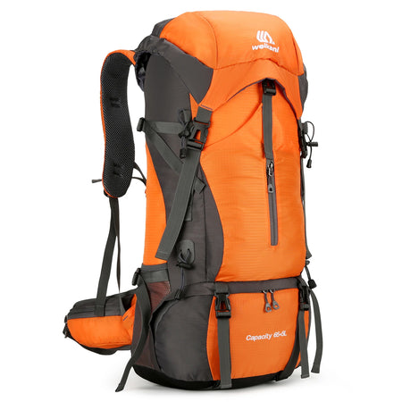 70L Mountaineering Bag &ndash; Waterproof With Pockets System Orange