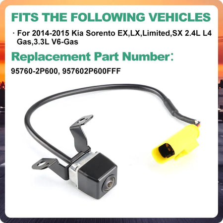 GreenYi Car Rear View Park Camera Back Up Assist Reverse For Kia Sorento 2014-2015 Replace OEM 95760-2P600 95760-2P600FFF by InterCyprus Trading Ltd