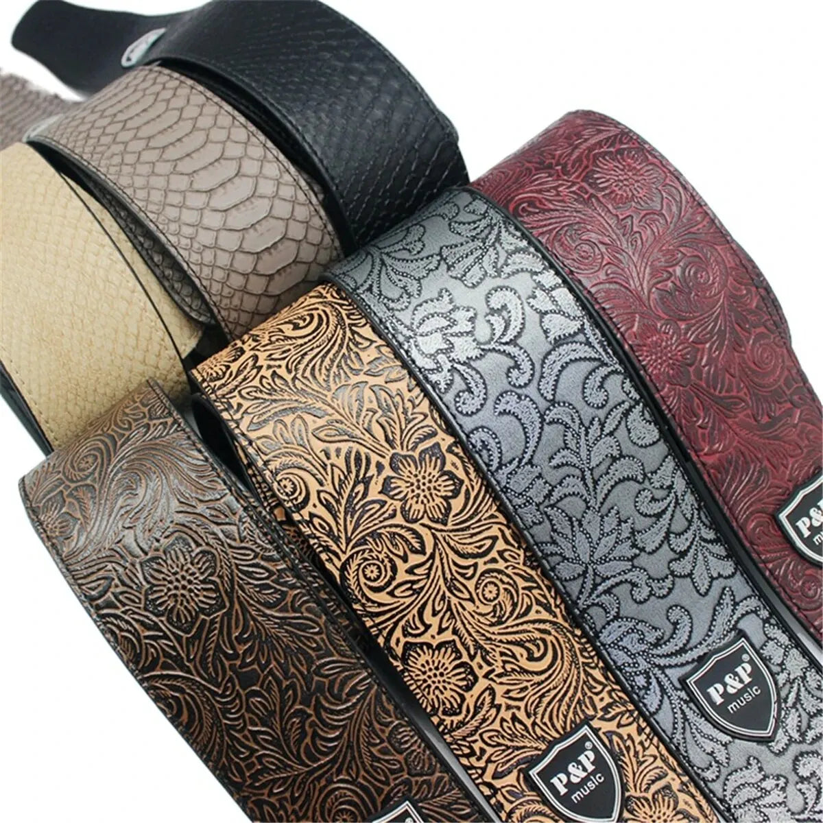 Guitar Strap Vintage 2.5 Inch &ndash; Durable PU Leather