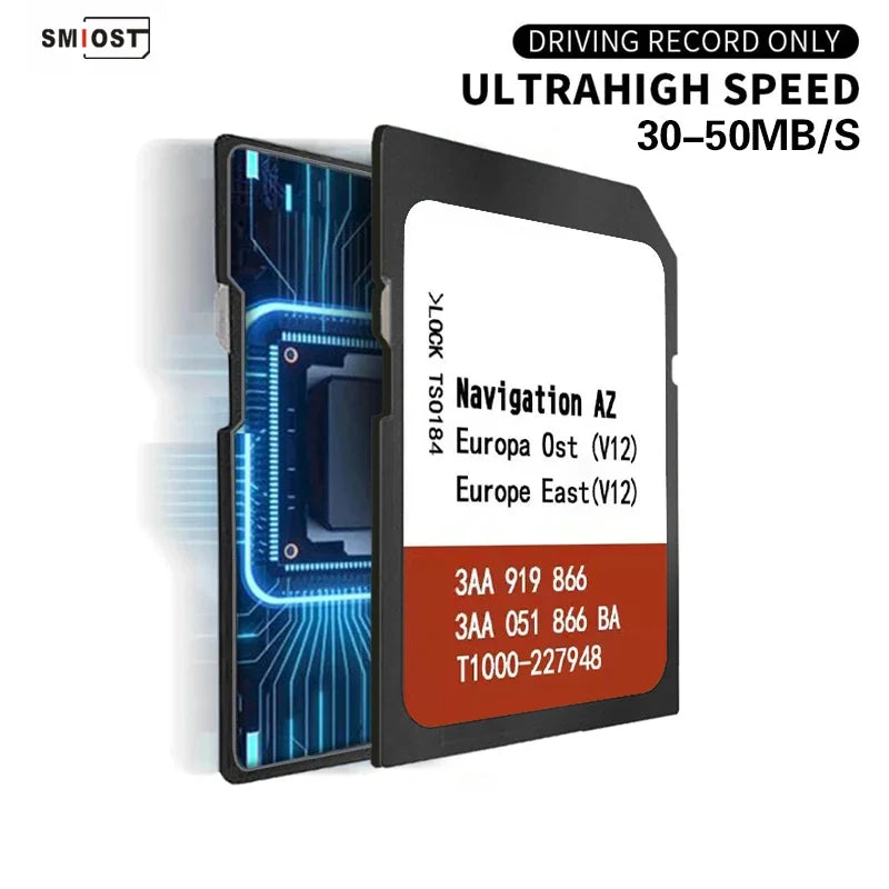 8GB SD Map Card VW RNS315 Amundsen &ndash; Eastern Europe V12