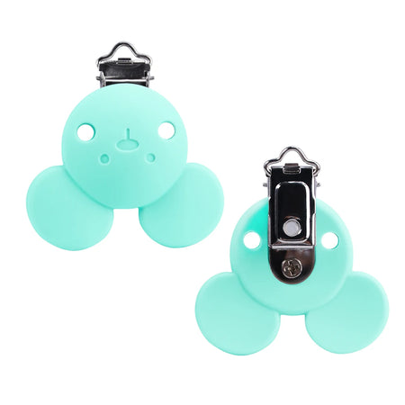 Lofca 5-Pack Silicone Baby Pacifier Clips - Safe &amp; Stylish Teething Gifts M-turquoise