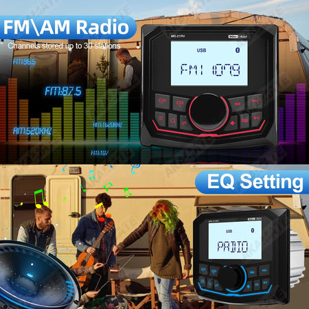 MS-21RV-1 &ndash; Bluetooth IPX5 Waterproof Marine Stereo