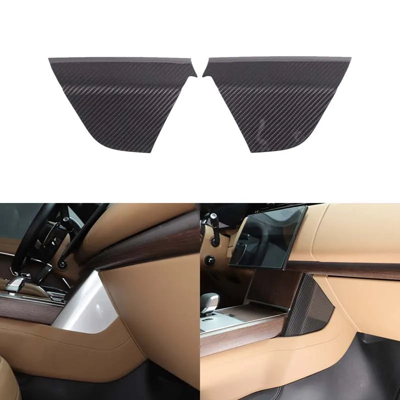 2 броя истински панели от въглеродни влакна за коляно за Range Rover L460 2023