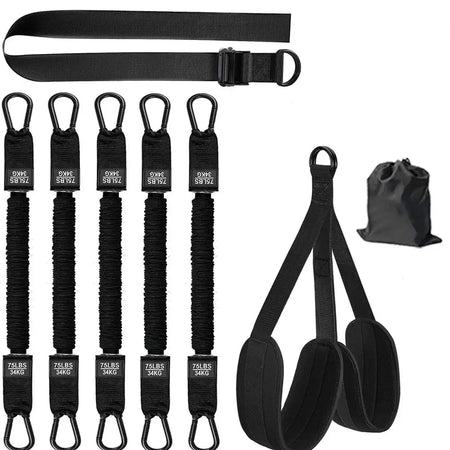 Mojoyce Heavy Duty Pull Up Assistance Resistance Bands Black 375 LBS