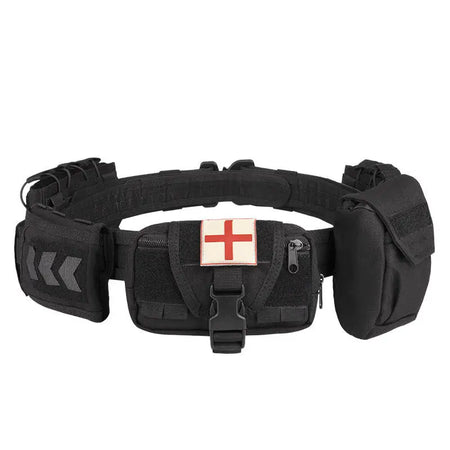 YAKEDA Tactical Duty Belt &ndash; Multi Pocket For Outdoors Black