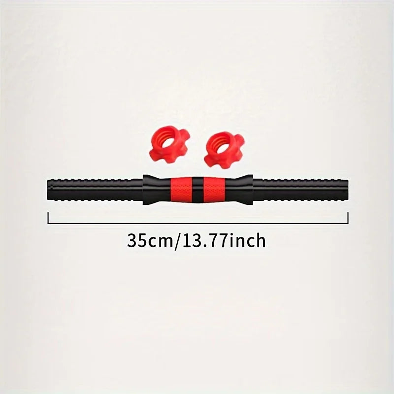 Rubber Coated Dumbbell Rod Connector for Home Strength Training 35cm dumbbell rod