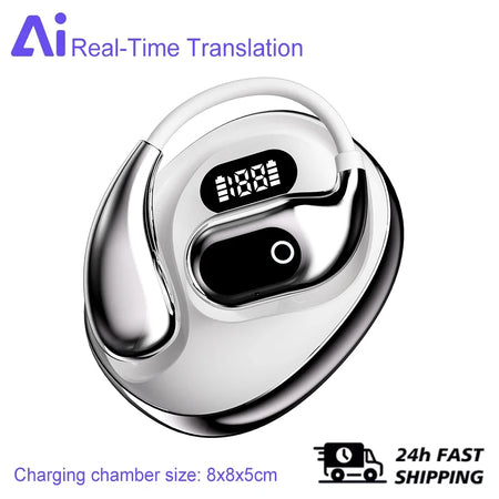 AI Translator Earphones White-With Ai