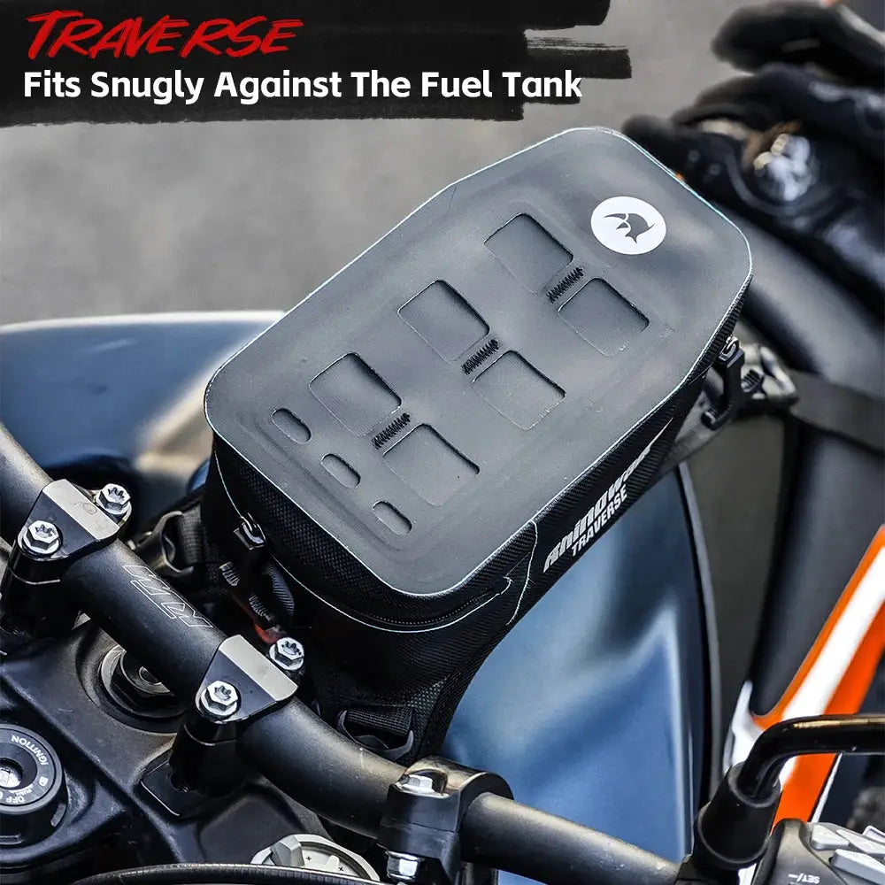 Rhinowalk Motorcycle Waterproof Tank Bag With MOLLE System Mesh Pocket Dry Travel Motor Front Pack Bag by InterCyprus Trading Ltd