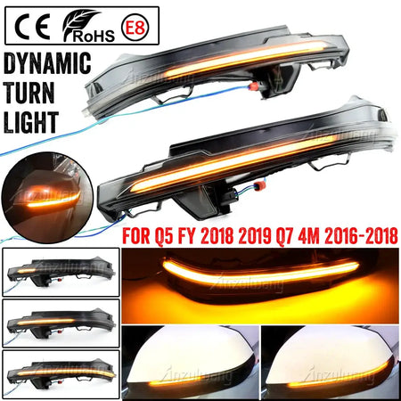 Dynamic LED Turn Signal For Audi Q5 Q7 Side Rearview Blinker by InterCyprus Trading Ltd