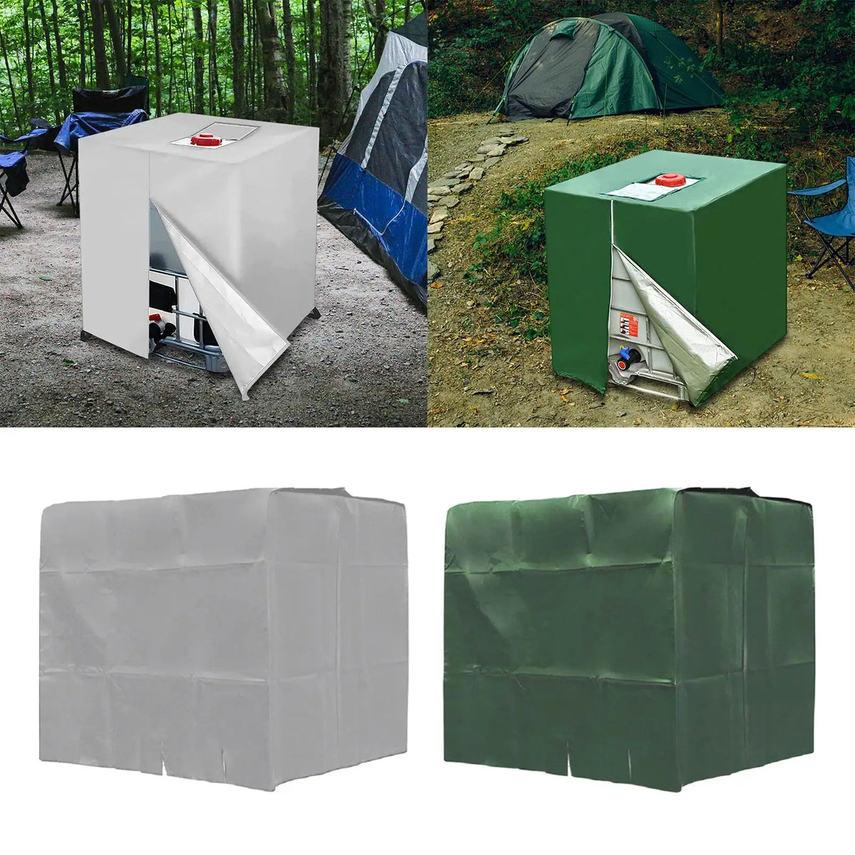 IBC Water Tank Cover Tarpaulin With Zipper 1000L &ndash; Shield