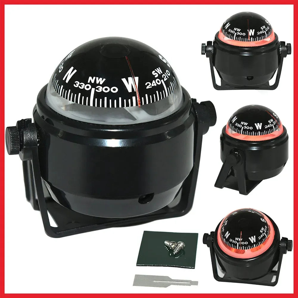 Mairne Boat Compass &ndash; Clear Analog Display For Outdoors Black
