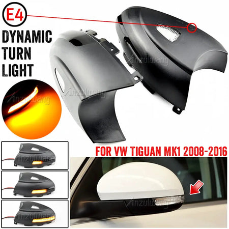 LED Mirror Turn Signal Lights With Flowing Water Effect For VW Tiguan MK1 Sharan Skoda Yeti by InterCyprus Trading Ltd