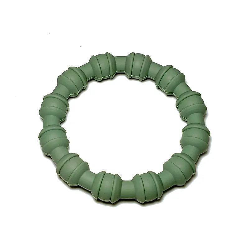 NoEnName Null Baby Silicone Teether &ndash; Safe and Non-Toxic Design green