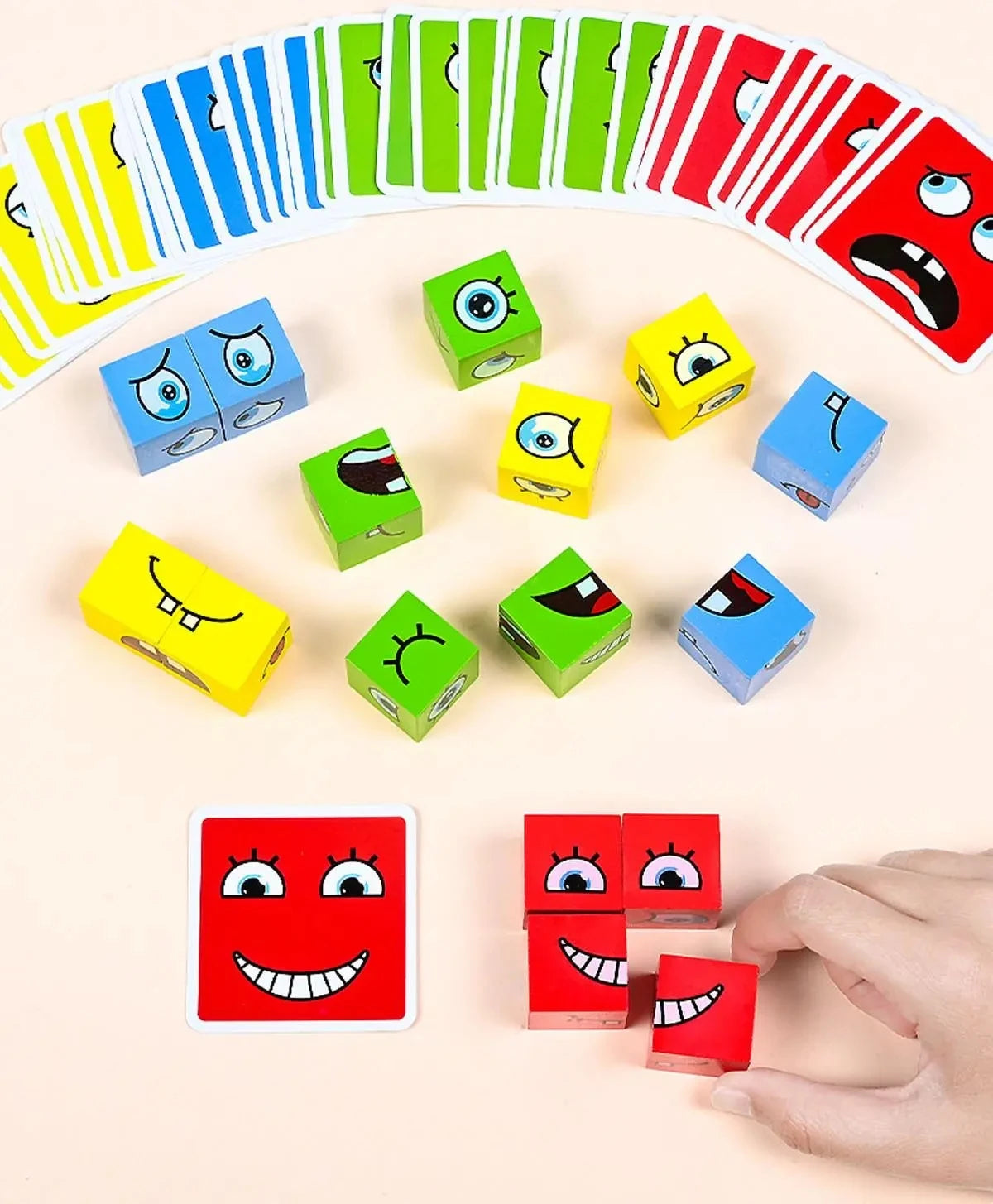 Kids Emotions Expression Cube Game &ndash; Montessori Puzzle Toy