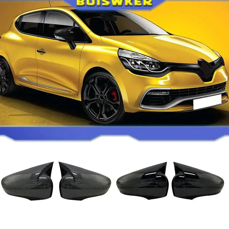 Läikiv Must Süsinikuväärne Külgpeegel Kate Renault Clio4