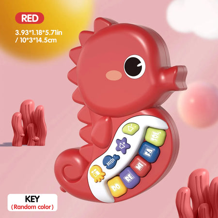 Baby Activity Table Musical Toys &ndash; Educational Development Seahorse Piano red