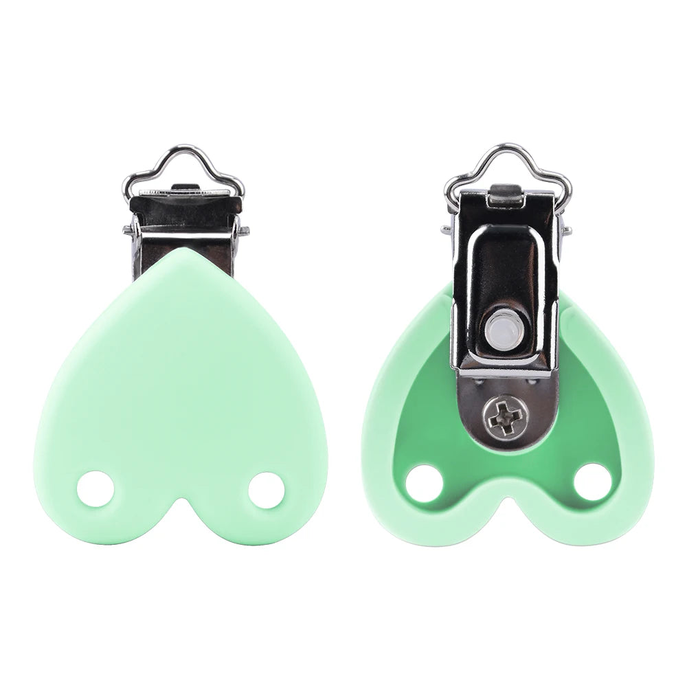 Lofca 5-Pack Silicone Baby Pacifier Clips - Safe &amp; Stylish Teething Gifts H-mint