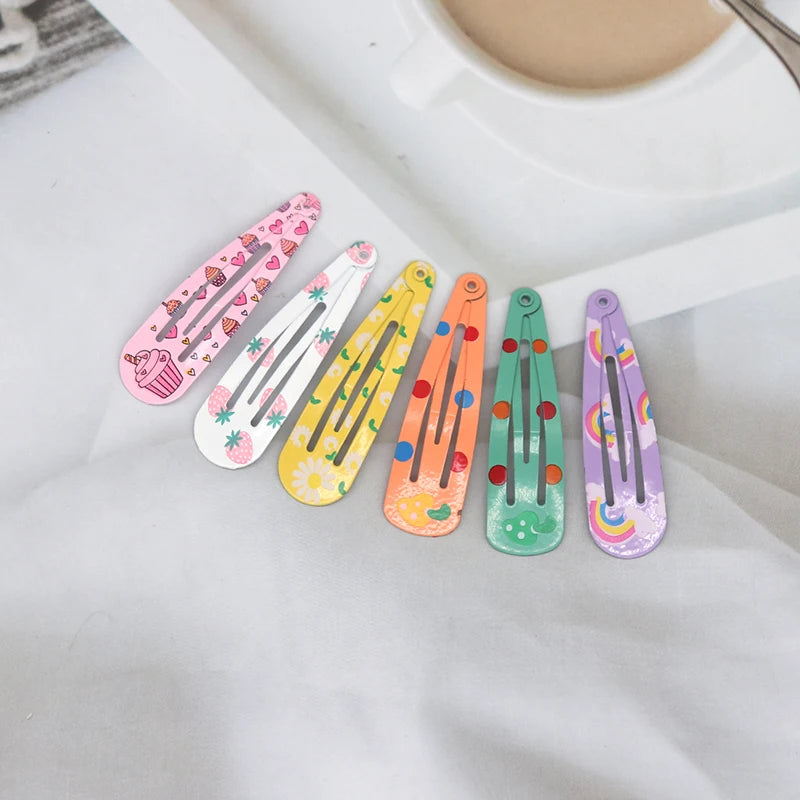 Cute Colourful Waterdrop Alloy Hairpins for Girls