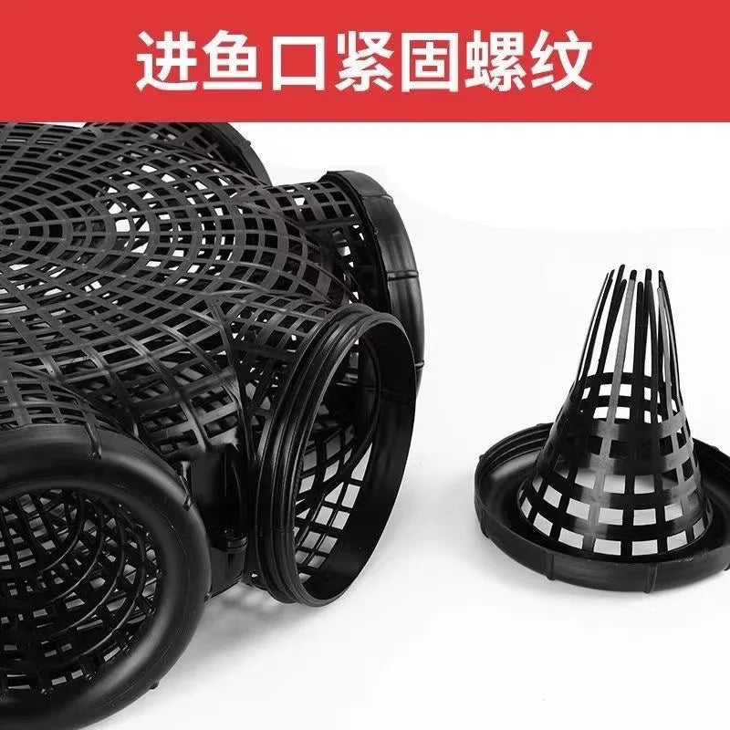 Durable Black Fish Net Cage: Perfect Trap for Eels, Loaches &amp; More
