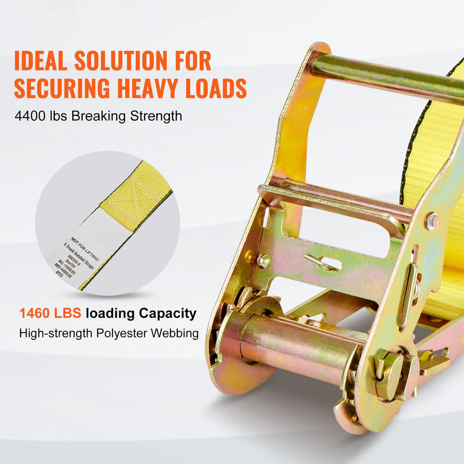 8pcs 4400Lbs Cinghie a cricchetto E-Track – Heavy Duty