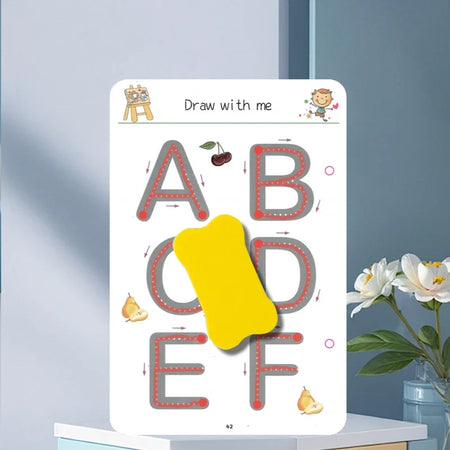 Reusable Montessori Magic Practice Workbook for Kids - Tracing &amp; Drawing Educational Tool