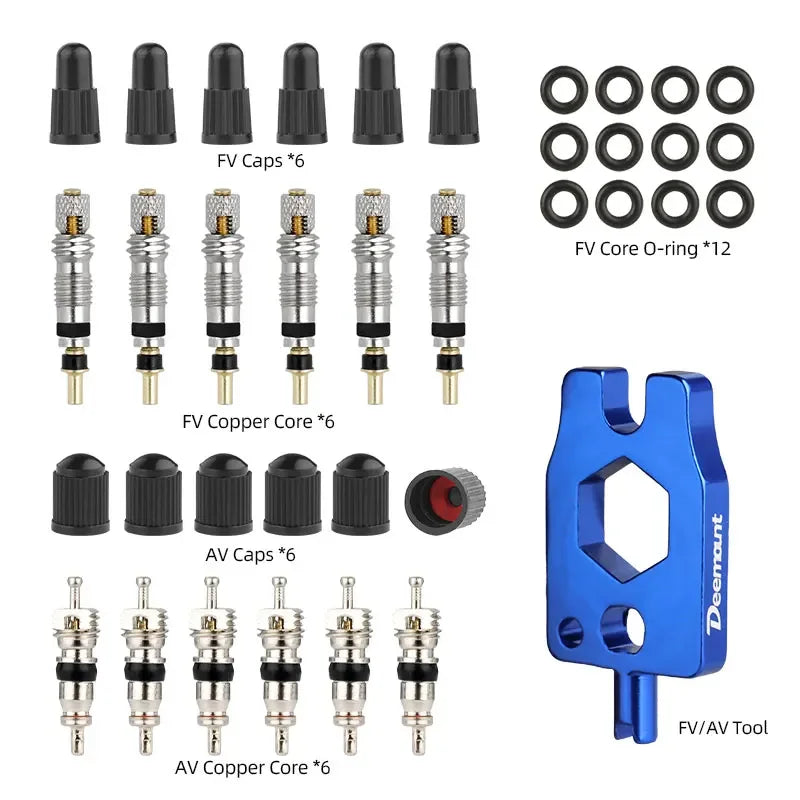 Brass Presta Valve Core Set &ndash; Durable CNC-Machined Parts Inserts F6A6 SLM-A35 / CN