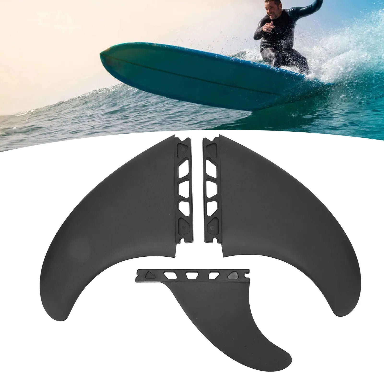 Surf Fin Set Flexible Lightweight PVC Fin &ndash; Durable PVC