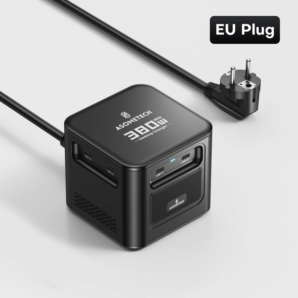 ASOMETECH 380W GaN Charger &ndash; Ultra-Fast Multi-Port Charging KR Plug