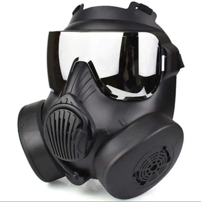 M50 Tactical Respirator Dust Mask Full Face Gas Mask &ndash; Fit Black-Silver lens