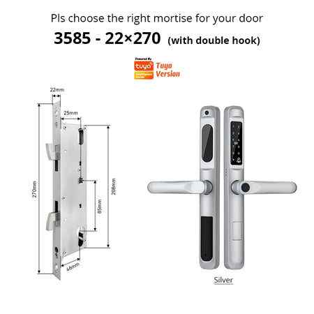 Tuya WiFi Waterproof Biometric Smart Door Lock with Fingerprint and App Control
