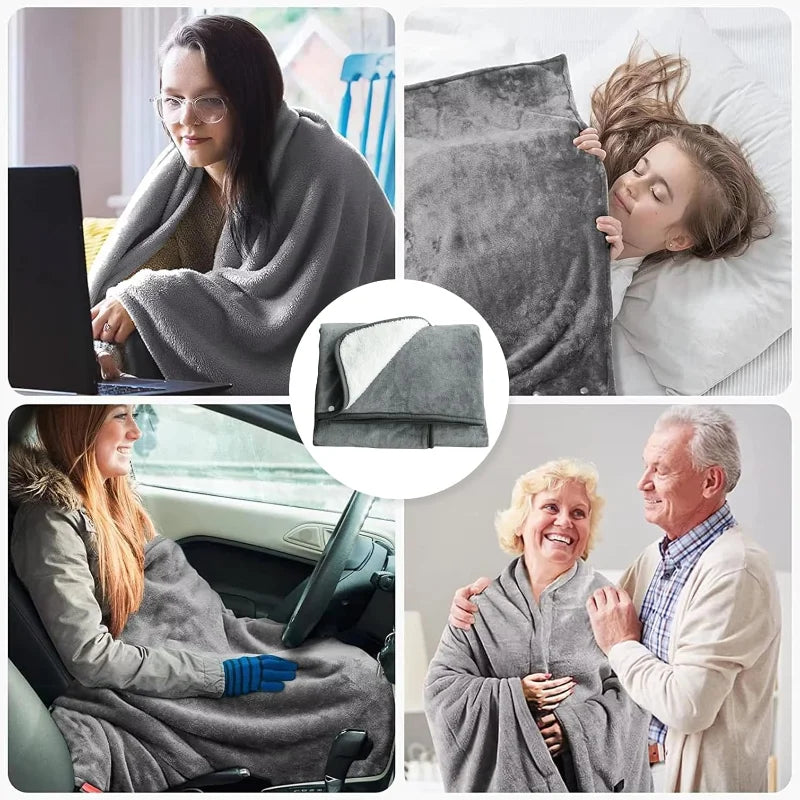 USB Electric Heated Blanket &ndash; Three Heating Levels Included