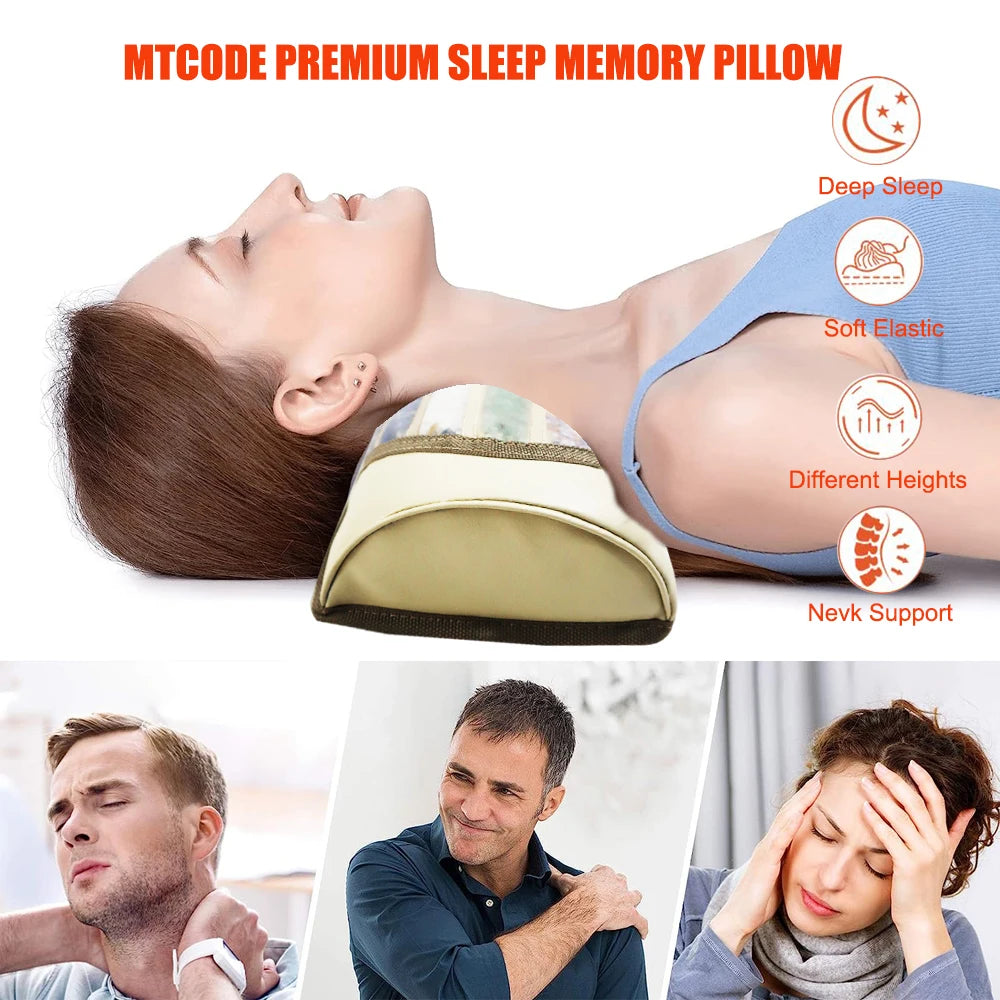 Therapy Pillow Amethyst Jade Gemstone &ndash; Neck Support