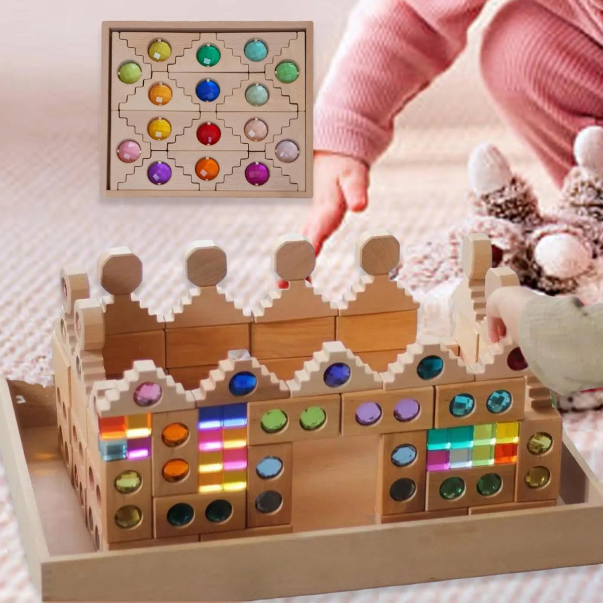 Cube Blocks Set | Sensory Training &amp; Educational Wooden Stacking Toy for Kids