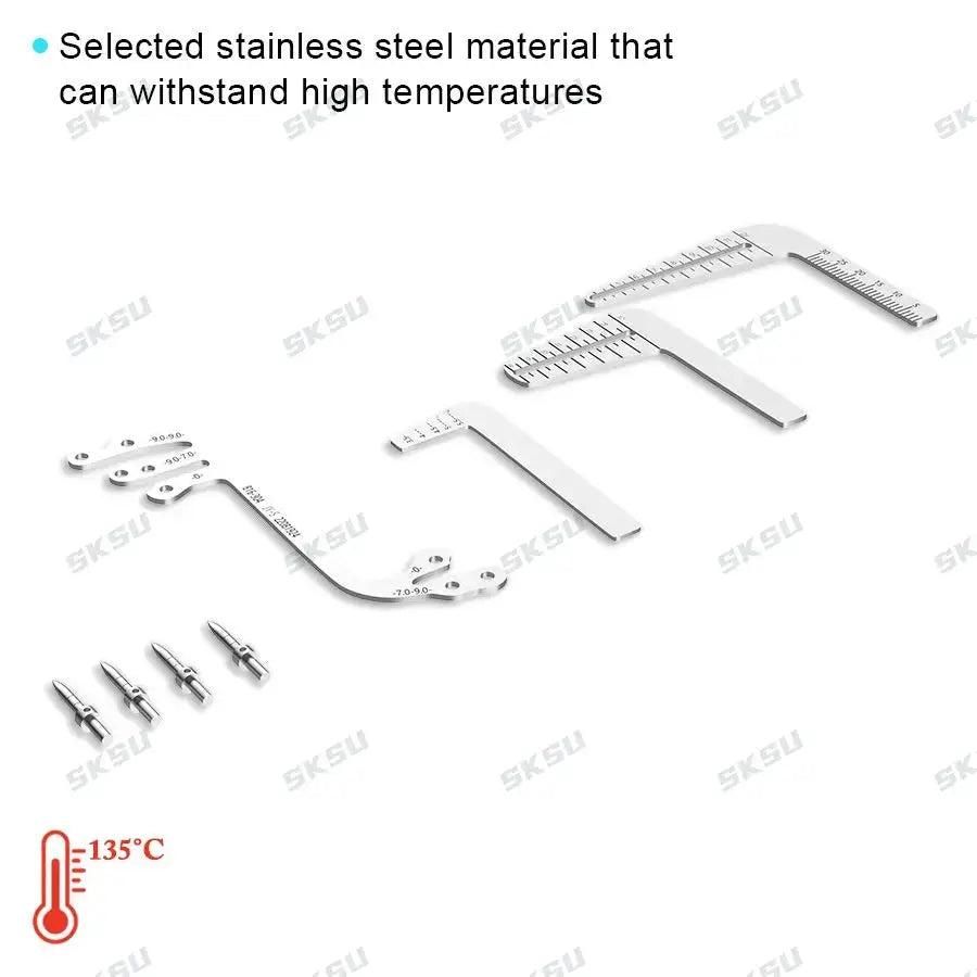 Dental Implant Guide Set Oral Planting Locator Positioning Guide Drilling Positioning Ruler Angle Ruler Implant Tools Dentist by InterCyprus Trading Ltd